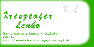 krisztofer lenko business card